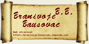 Branivoje Bausovac vizit kartica